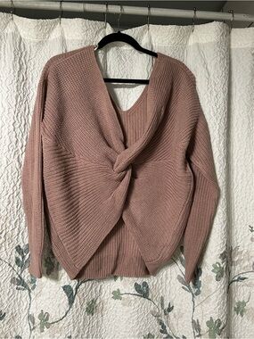 Love Tree V-Neck Knotted Sweater -